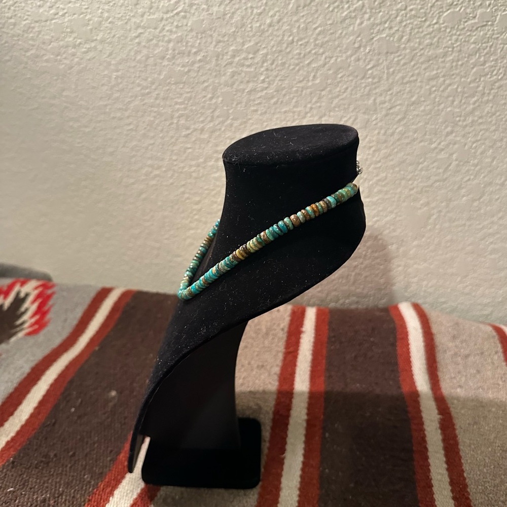 Hand Crafted “One of a Kind” Turquoise and Sterling Silver Necklace - Picture 3 of 4